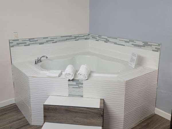 In-room jacuzzi at Quality Inn Terre Haute University Area in Terre Haute