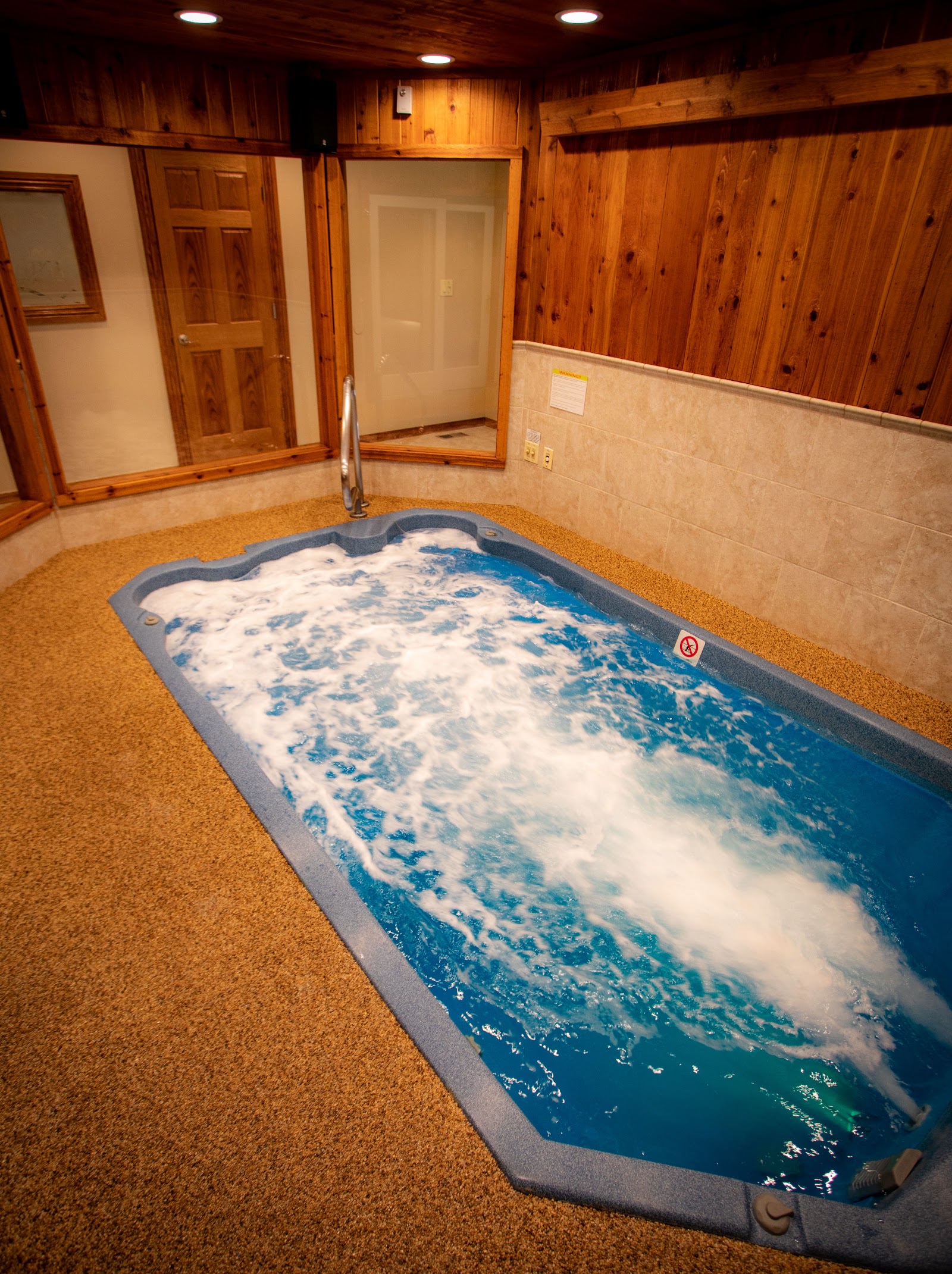 In-room jacuzzi at Sybaris Northbrook in Northbrook