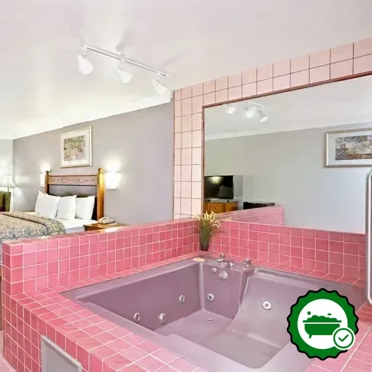 In-room jacuzzi at Days Inn by Wyndham West Covina in West Covina